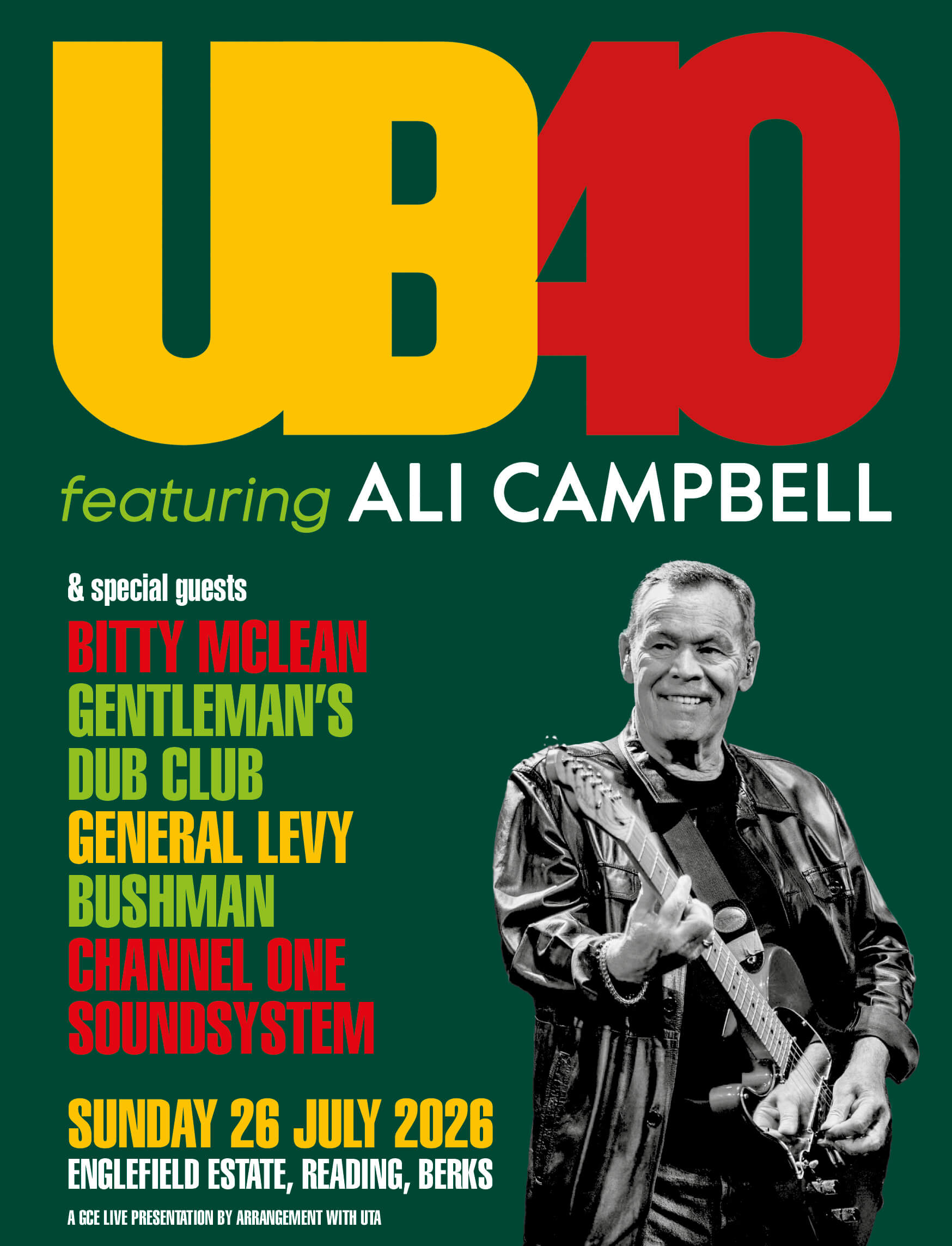 UB40 featuring Ali Campbell to play Reading's Englefield Estate